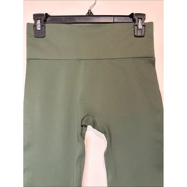 Set Active Sculptflex Green Vegas Leggings Smoothing Ribbed Sides Size M - Image 7
