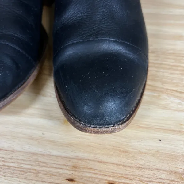 Madewell Black Leather Cap Toe Ankle Boots Side Buckle B8034 Size 11 - Image 4