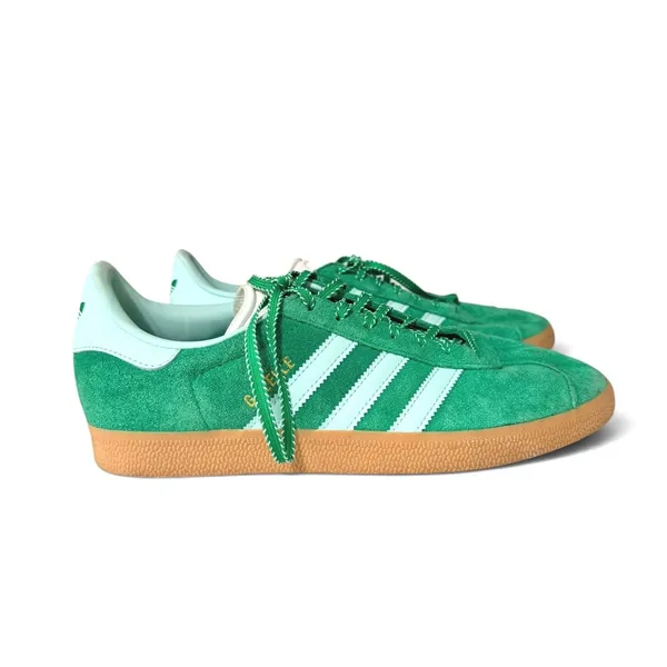 Adidas women's Gazelle green semi flash aqua Sneakers Size 10 - Image 2