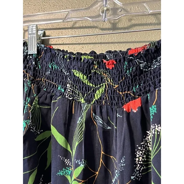 Aerie Pants‎ Women’s Size Small Blue Red Floral Polyester Pockets Lounge - Image 3