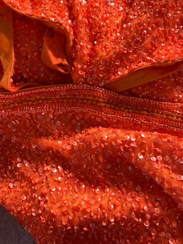 Orange Primavera Prom Dress Size 4 - Image 10