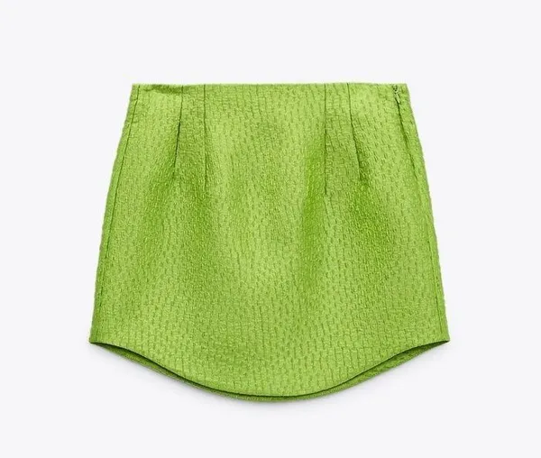 ZARA NEW W TAGS TEXTURED WEAVE MINI SKIRT small S 9479283 - Image 4