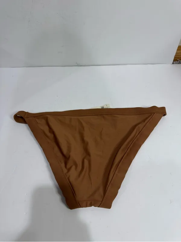 NWT Aerie Side-Slit Swim Bikini Bottoms - Copper Brown - Size Small - Image 2