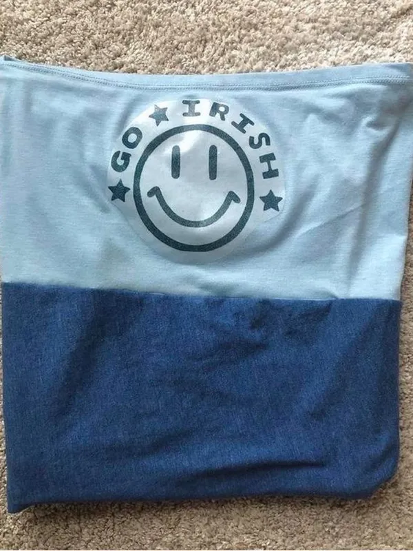 Notre Dame smiley face tube top Blue - Image 4