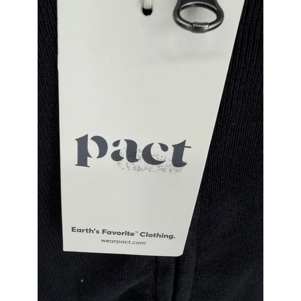 Pact Women Cardigan Full Zip Mock Neck Organic Cotton Black M - Image 6