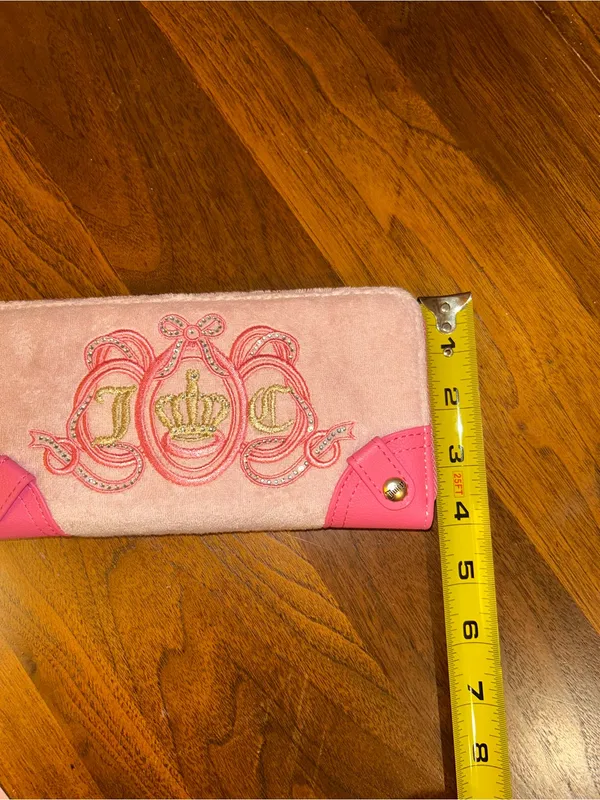 JUICY COUTURE “Lovers Club” Large Zip Around Wallet | Pink Terry Cloth | NWT Y2K - Image 11