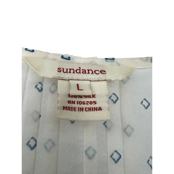 SUNDANCE | L | Blouse Top Womens Shirts Semi Sheer Embellished Beaded Pullover - Image 6