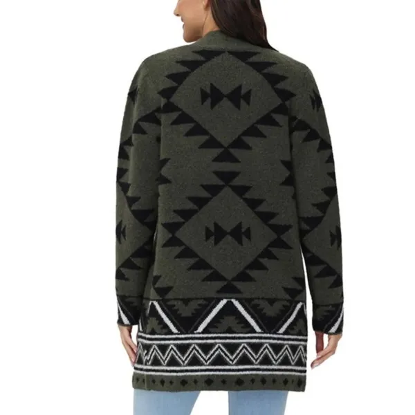 NWT!! FRYE Patterned Cozy Cardigan Sweater Burnt Olive Combo Green X-Large - Image 9