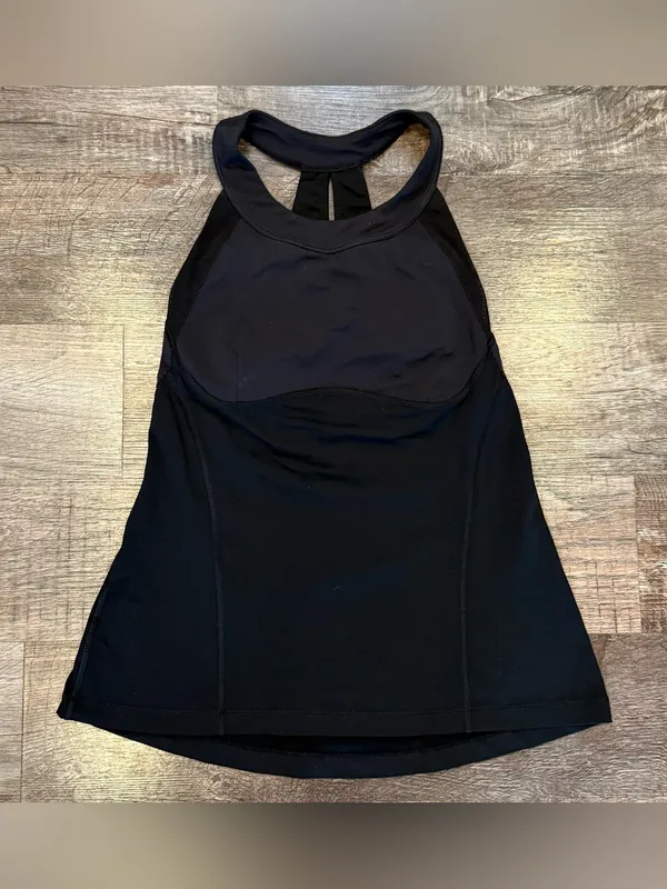 Lululemon Make It Count Black Racerback Athletic Tank Mesh Breathable Workout - Image 2