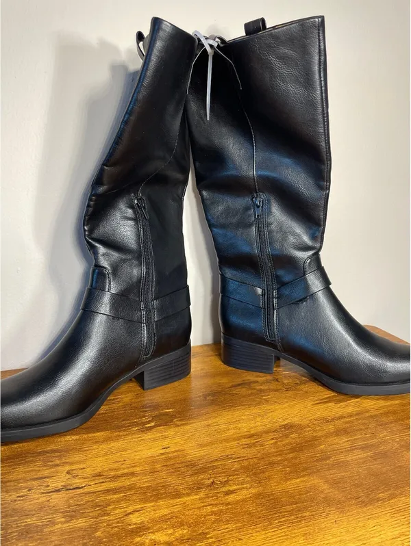 b.o.c. New Tall Black Harness Moto Boot MidCalf Biker Riding - Image 3