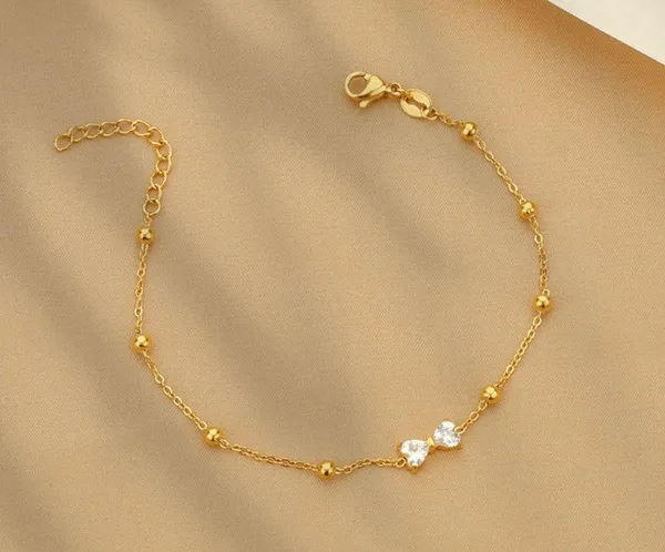 Adjustable Bow Charm Bracelet for Women Gold - Image 2