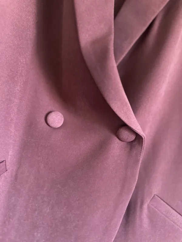 Womens Dusty Rose Blazer Jacket Pink Size XL - Image 3