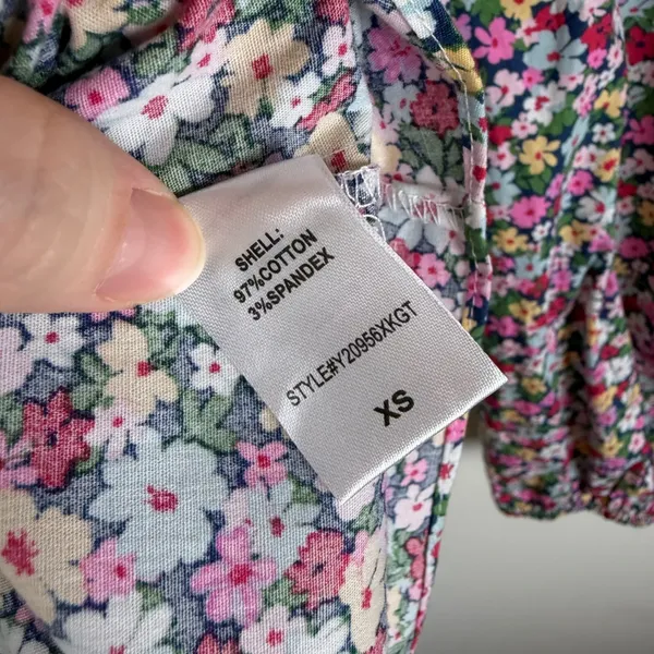 Pomander Place Tuckernuck Floral Blouse‎ XS Colorful Peasant Stretch Bloomcore - Image 5