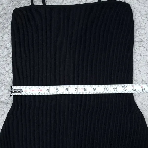 Aritzia Babaton Sculpt Knit Cami Mini Dress Black Stretch Size Medium - Image 7