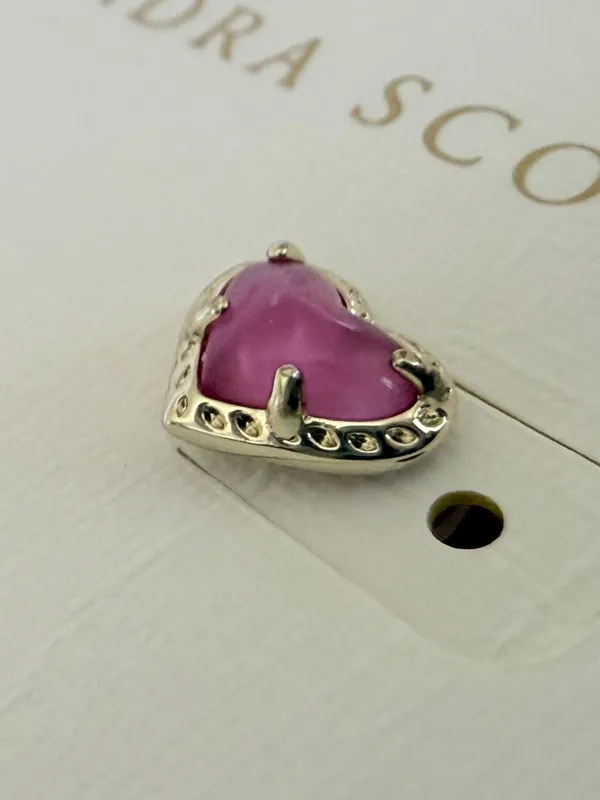 Kendra Scott Anna 14K Gold Over Brass Stud Earrings- Magenta - Image 5