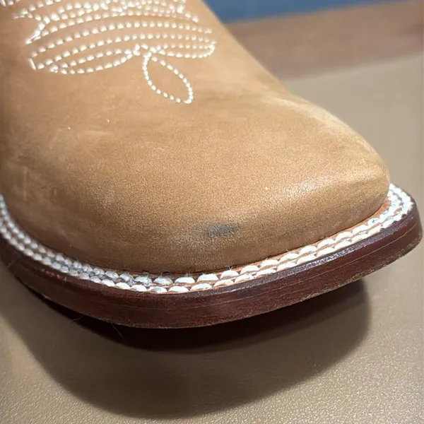 AGAVE BOOTS women’s size 10 Dulce Mariel Tan Embroidered Cowboy Runs small - Image 3