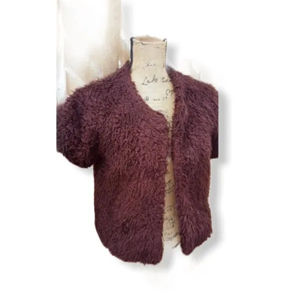 Ann Taylor Fuzzy Jacket Short Sleeves‎ NWT - Image 4