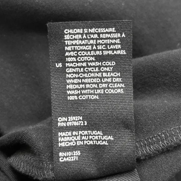 COS Black 100% Cotton Short Sleeve Plain Mock Neck Mini T Shirt Dress Size XS - Image 8