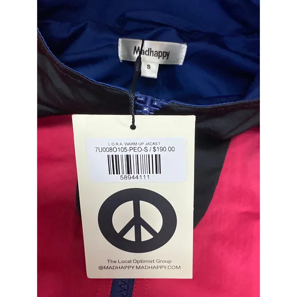 NEW Madhappy LORA Color Block Long Sleeve Warm Up Windbreaker Coat Jacket Size S - Image 5