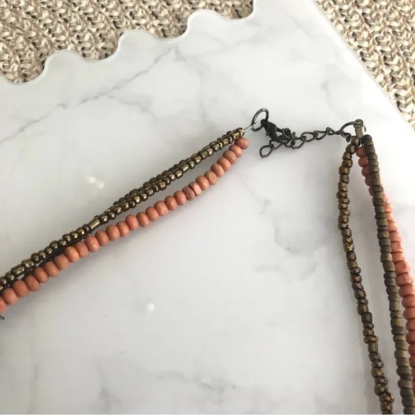 Mix Beads Rhinestones Adjustable Necklace - Image 2
