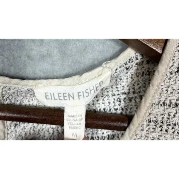 Eileen Fisher Women's Sleeveless Summer Sweater Sz‎ M Lightweight Boxy Casual - Image 3