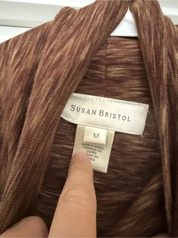 Vintage Susan Bristol Brown Marled Cowl Neck Turtleneck Sweater - Image 3