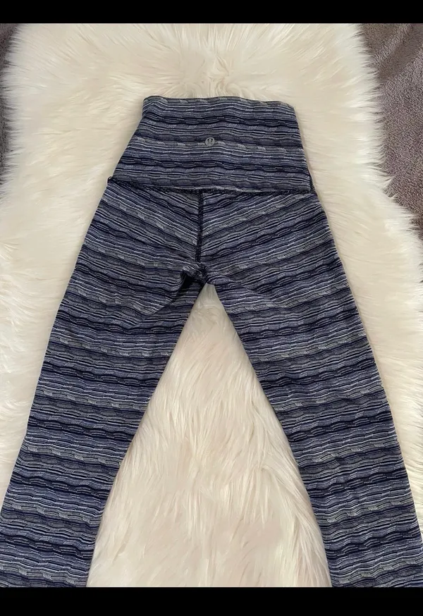 Lululemon Wunder Under Crop Leggings Space Dye Sapphire - Image 3