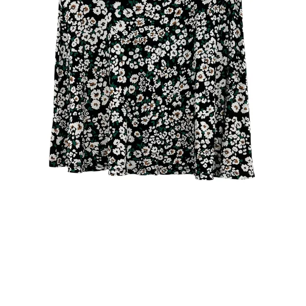 Boden Mini Skirt Jersey‎ Floral Pull-on Black White Size US 8R - Image 3