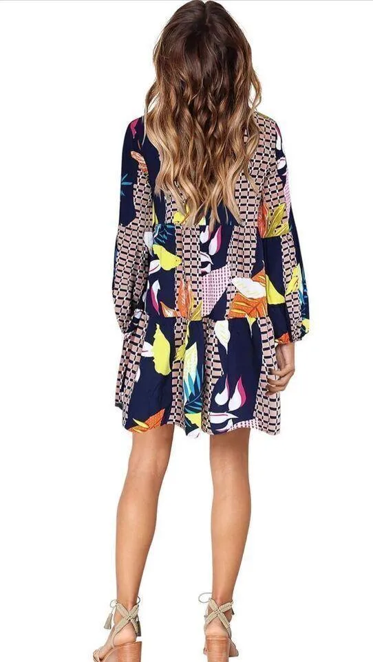 NEW Tunic Dress V Neck Casual Loose Flowy XL IMPERFECT - Image 4