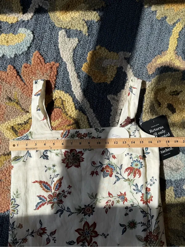 Tuckernuck‎ x Studio McGee Terracotta Chintz Cotton Linen Cassie Dress Size XXS - Image 8