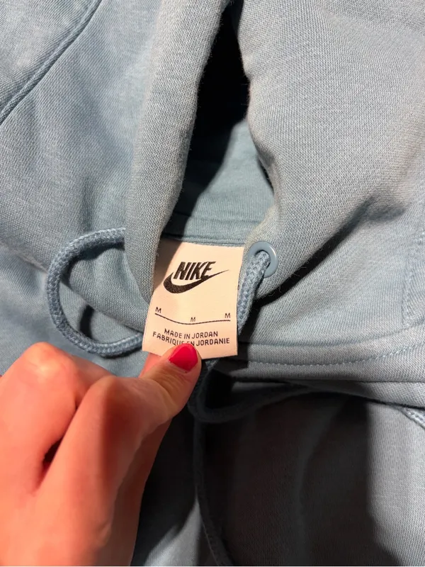 Nike Blue Pullover Hoodie center swoosh logo medium - Image 4