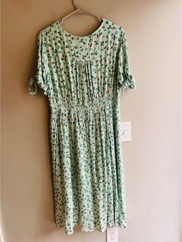 Reborn J Sunday Morning Dress Mint Floral Size 3X - Image 6
