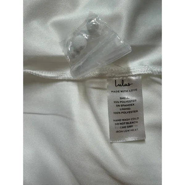 Lulus White Wedding Bridal Dress Size S - Image 7