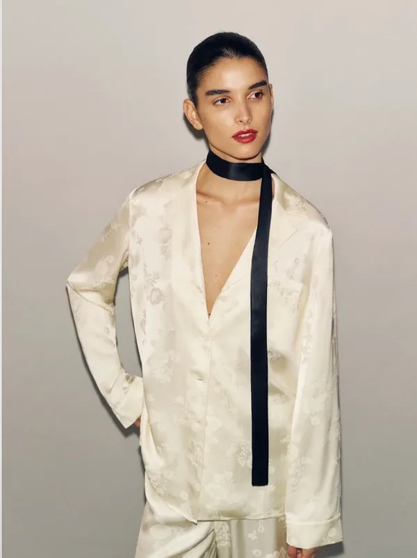 Reformation ivory Ella silk set - Image 4