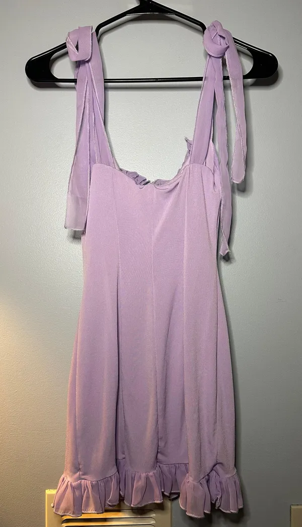 Lucy in the Sky Lavender Ruffle Dress - Image 10
