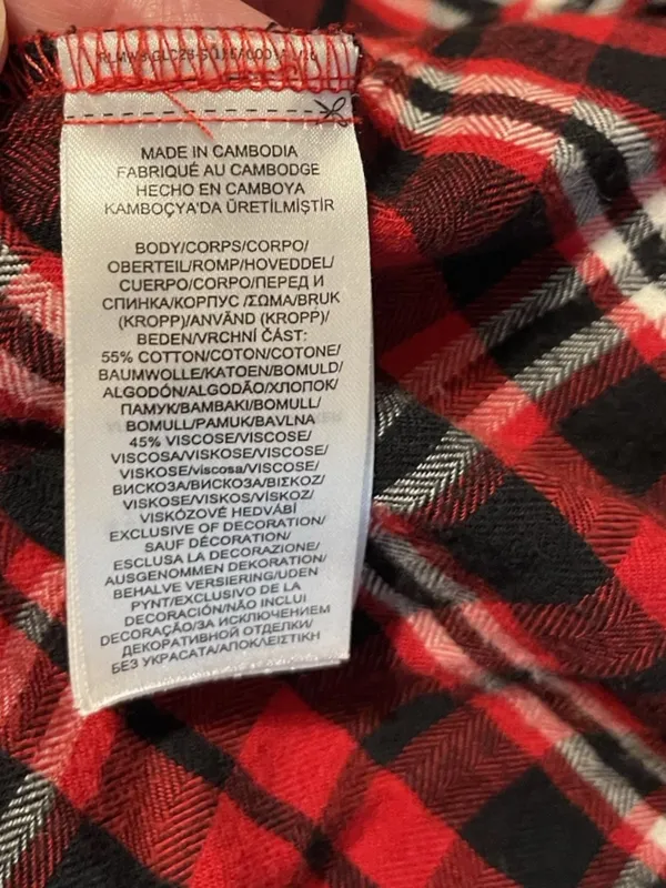 Lauren Ralph Lauren Womens Small Red Plaid Cozy Belted Pockets Robe Logo - Image 7