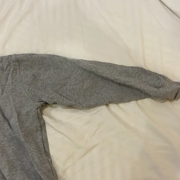 Brandy Melville Grey  waffle knit quarter zip jacket - Image 2