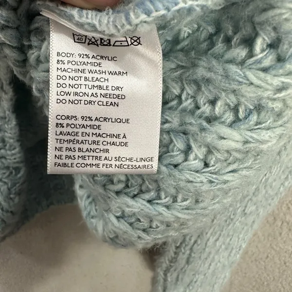 Kimchi Blue Sweater Women M Blue Crochet Pullover‎ Soft Girl Cottagecore Boho - Image 5