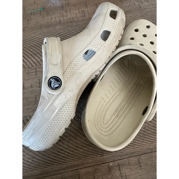 Crocs‎ Classic Clogs Off-White Bone Cream | Size Men 5 / Women 7 - Image 6