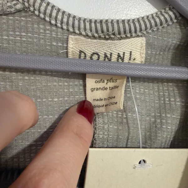 DONNI Womens Rib Knit Relaxed Duster Cardigan Plus Size 1X-3X NWT Sandwash - Image 4