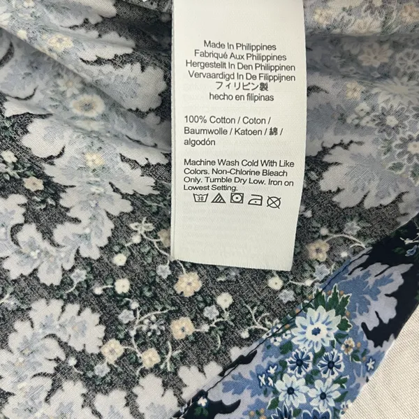 Collection tie-sleeve button-front top in Ratti® Pacific paisley XXL - Image 8