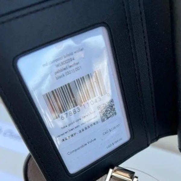 Kate Spade New York Black Leila Medium Compact Bifold Wallet - Image 3