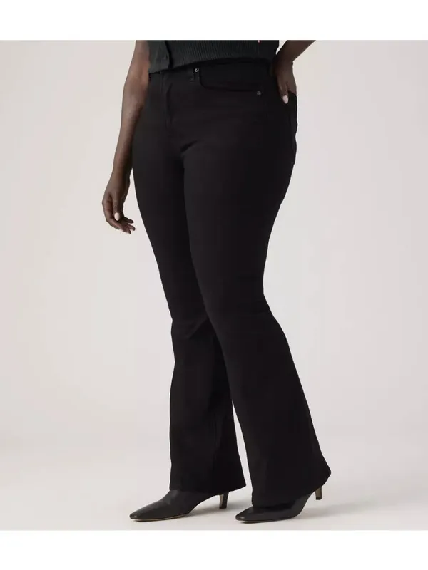 New Levi's 27x34 Premium 726 High Rise Flare Women's Jeans Midnight Gaze Black - Image 5
