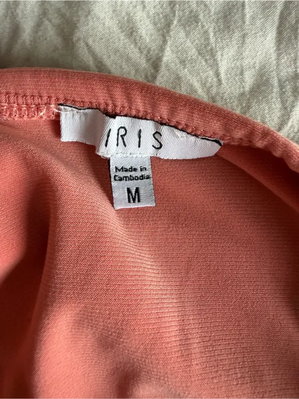 iris Coral Pink Ruched Mini‎ Dress - Image 2