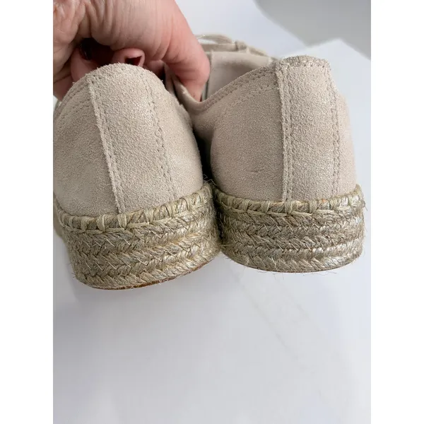 NWT Tretorn Eve 2 Suede Espadrille Platform Sneakers Metallic Beige 9‎ - Image 12