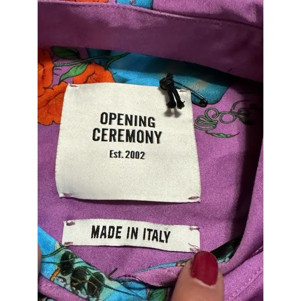 Opening Ceremony Women's Shirt Size‎ 42 Made In Italy Colorful Designer Modern - Image 3