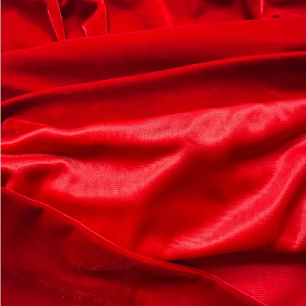 Kinji Red Velvet Off Shoulder Midi Dress Japanese Harajuku Medium - Image 9
