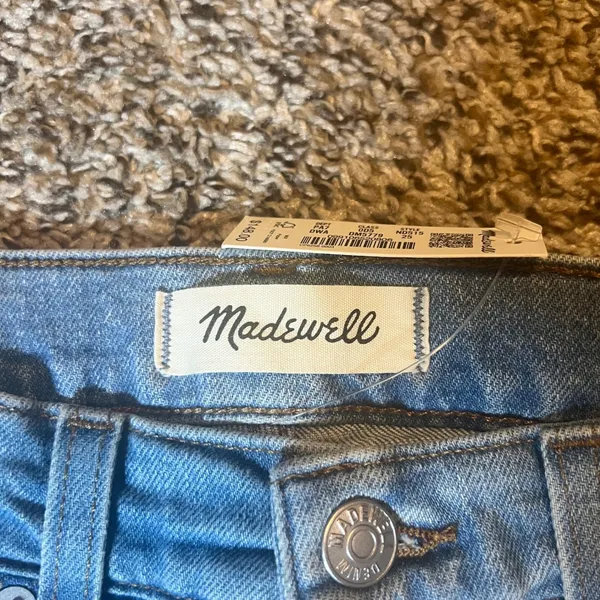 Madewell‎ The Perfect Vintage Straight Jean Light Wash Distressed Denim Size 25 - Image 2