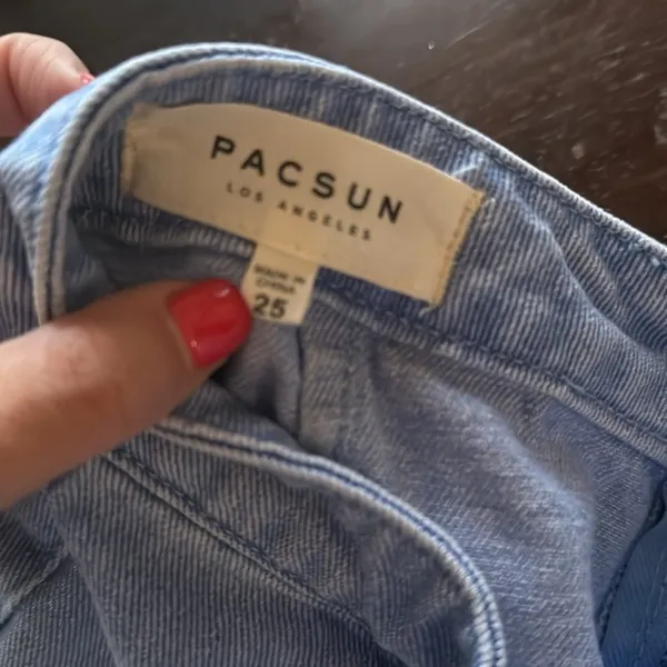 Pacsun Mini Jean Skirt with curved hem - Image 5