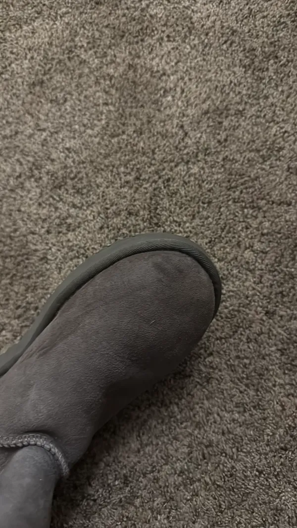 UGG Bailey Button Gray Suede Boots - Image 4
